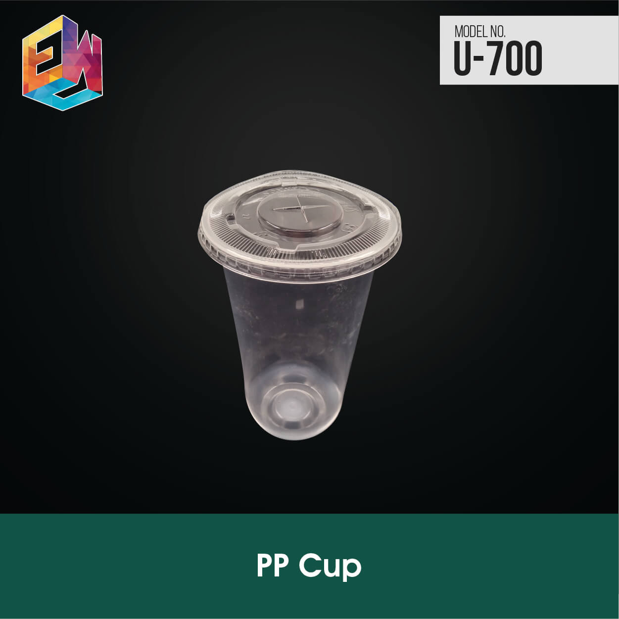 Premium Clear U-Shape Cup-700