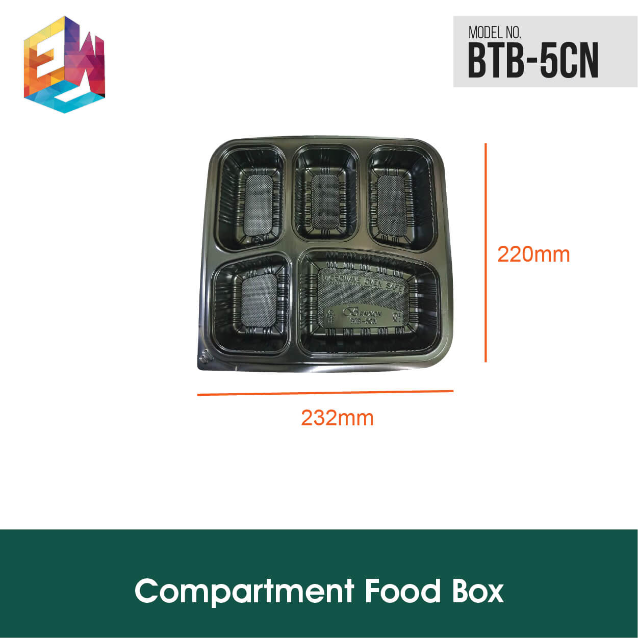 Food Box - 5 Compartment