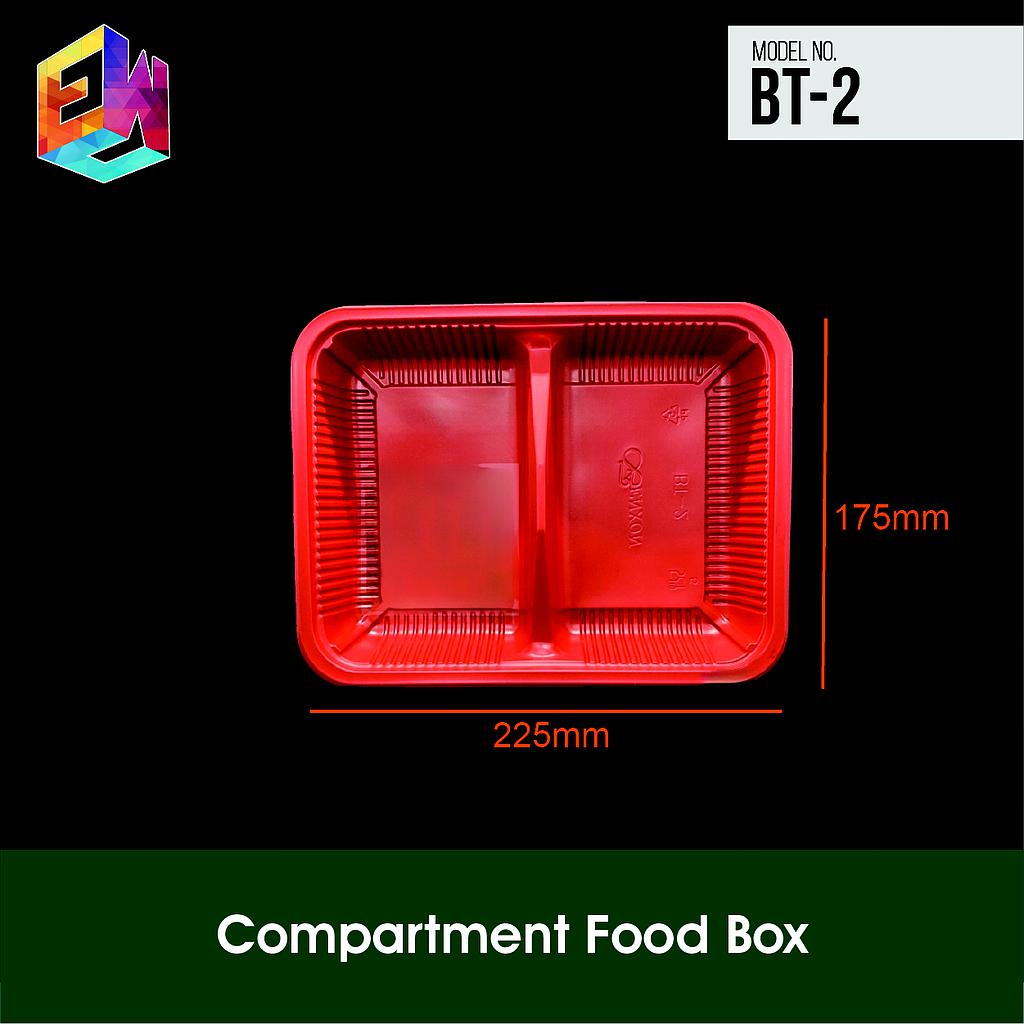 Bento Food Box Tray Only  - 2 Compartment