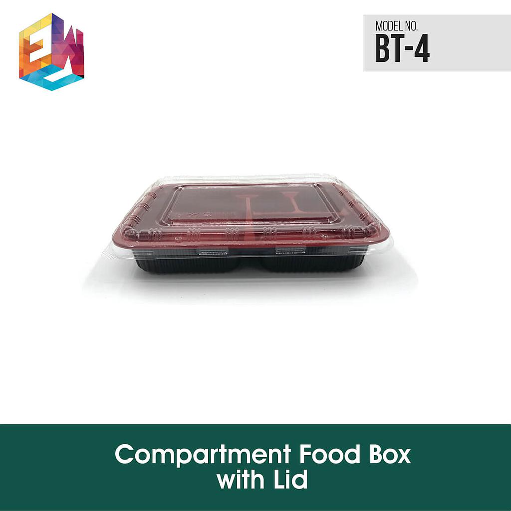 Bento Food Box Tray Only - 4 Compartment